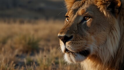 Naklejka premium portrait of a lion