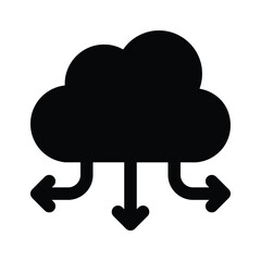 Get this creative icon of cloud network in trendy style