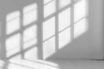 Window light shadow png on the wall overlay effect on transparent background