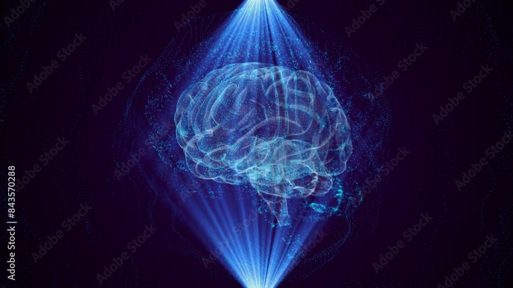 Poster artificial intelligence landing ai machine deep learning deepfake technology sci-fi. science technol