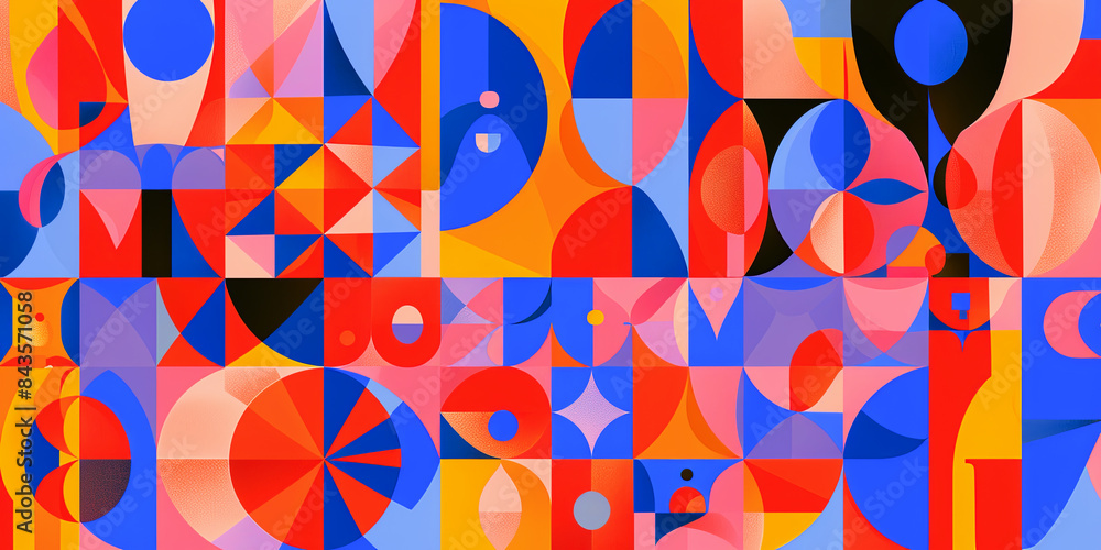 Poster abstract colorful background with geometric shapes. vector illustration for your design.