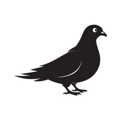 vector silhouette illustration of a bird