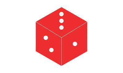 a pair of red dice. gaming dice
