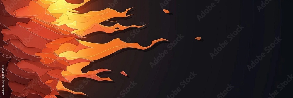 Poster blazing solar flares erupting from the sun's surface, illuminating space with intense light. capture