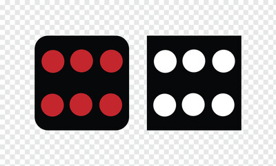 a pair of red dice. gaming dice