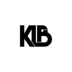klb typography letter monogram logo design
