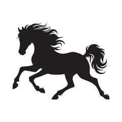 horse silhouette isolated on white background