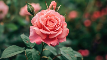 Photo of a lovely pink rose bloom