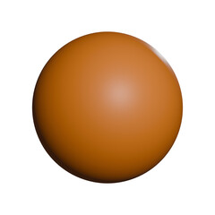 orange sphere ball 3D PNG