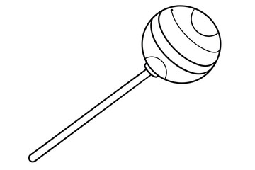 lollipop line art vector illustration