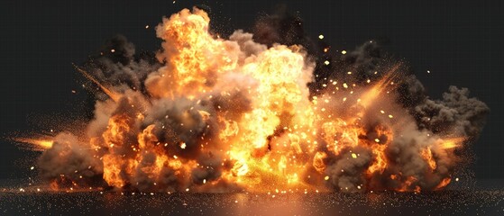 Explosion border isolated on transparent background