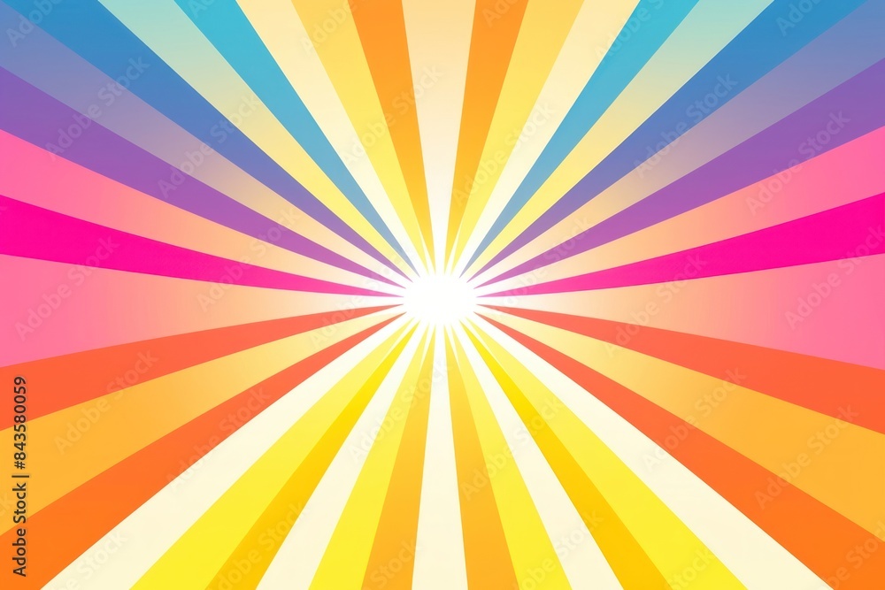 Poster sun ray abstract graphics pattern.