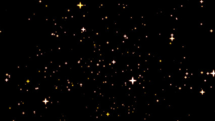 Night sky with shining stars seamless pattern.