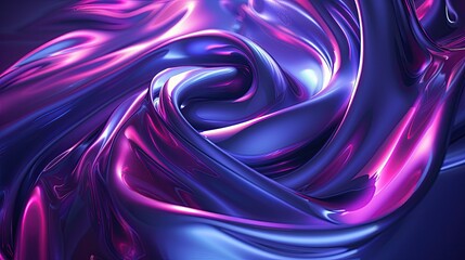 Obraz premium vibrant 3d holographic wave render.