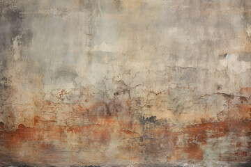 Processed collage of dirty brown concrete wall surface texture. Background for banner, backdrop