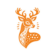 spotted deer vector,  deer silhouette