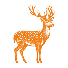 spotted deer vector,  deer silhouette