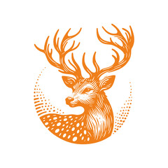 spotted deer vector,  deer silhouette