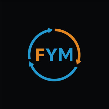 FYM Logo Letter Vector Image Design