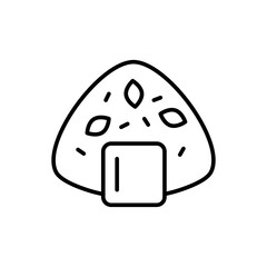 Onigiri outline icons, minimalist vector illustration ,simple transparent graphic element .Isolated on white background