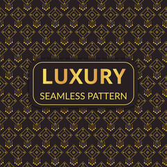 Seamless golden luxury patter design