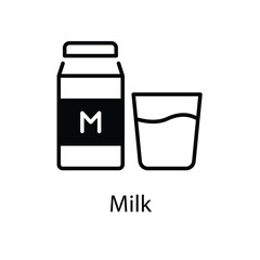 Milk vector icon