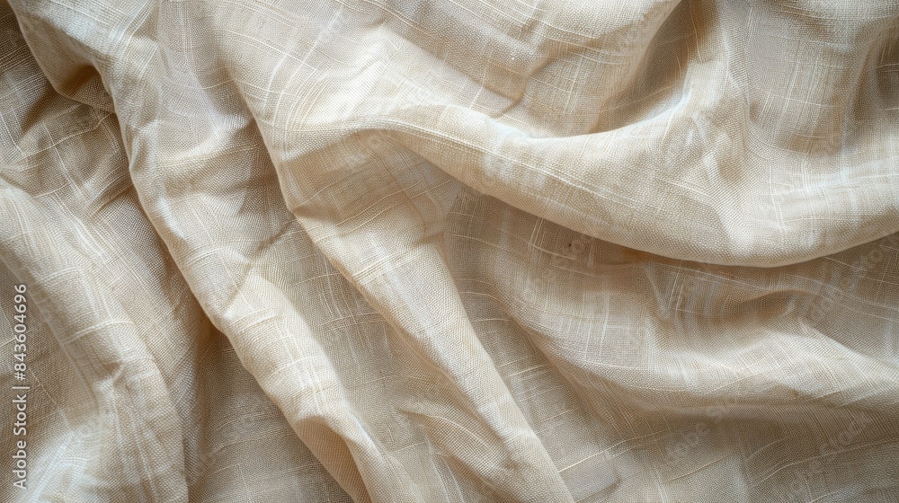 Poster close-up view of a textured fabric with a crisscross pattern, likely a type of woven material such a