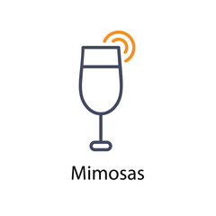 Mimosas vector icon