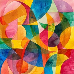 Fototapeta premium Vibrant Watercolor Portrait of an Outgoing Socialite Generative AI