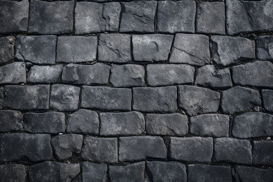 Processed collage of pavement cobble stones surface texture. Background for banner, backdrop