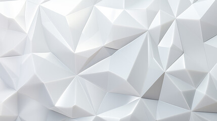 Abstract minimalist geometric triangle lowpoly mosaic pattern. White triangular abstract background.