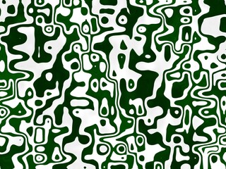 a green and white abstract pattern with a white background