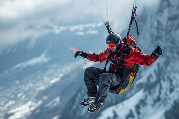 Spectacular Paragliding Aerial Performance