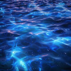 background blue water with glowing lights.