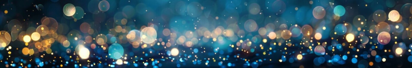 background blue water with glowing lights.