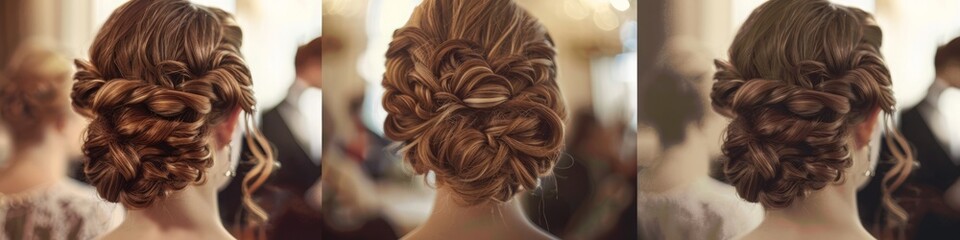 Fototapeta premium hairstyle back view.
