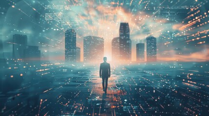 Disruptive Visionaries Vista, the visionaries and disruptors shaping the future of business with an image of bold entrepreneurs defying conventions and challenging the status