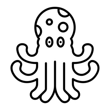 recommend clip art: Octopus icon. outline icon