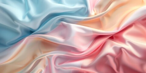 Obraz premium A silky, elegant fabric with a glossy gradient texture, evoking a romantic and luxurious atmosphere.