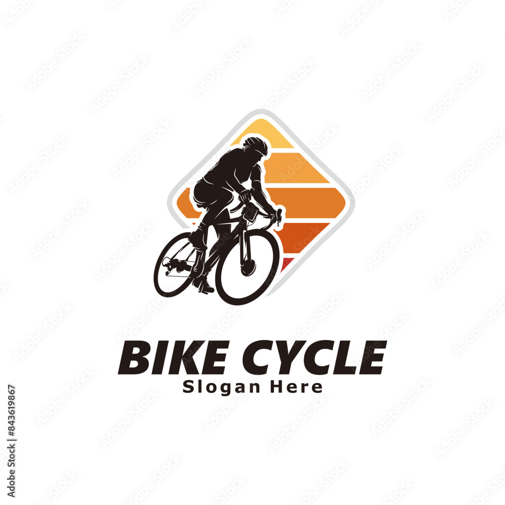 Canvas Prints Bike Cycle Logo Template Design Illustration