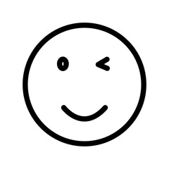 Winking Eye Icon, Suitable for Emoticons and Expression Themes