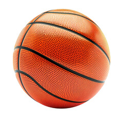 Fototapeta premium Close-Up Photo of a Slightly Deflated Basketball with Vibrant Colors on a Black Background