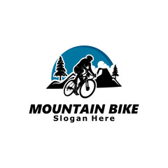 Mountain Bike Logo Template Design Illustration