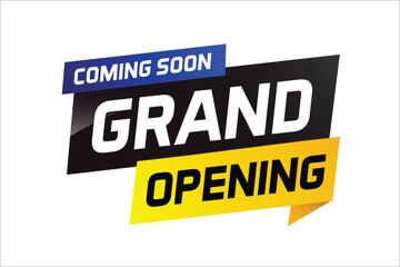 coming soon grand opening word concept vector illustration and 3d, web, mobile app, poster, banner, flyer, background, gift card, coupon, label, wallpaper

