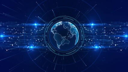 Network connection earth AI research Artificial intelligence digital technology connection, internet, Virtual reality big data analytics business concepts, e-commerce, social networking. metaverse AI. - Powered by Adobe