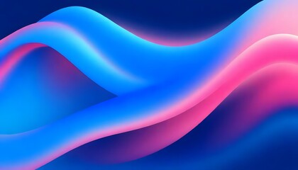 Naklejka premium Blue and red, orange smooth refracted waves abstract background, Abstract modern gradient liquid wavy shapes colorful background