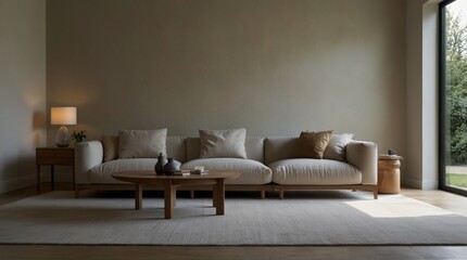 minimalist modern living room with the organic simplicity