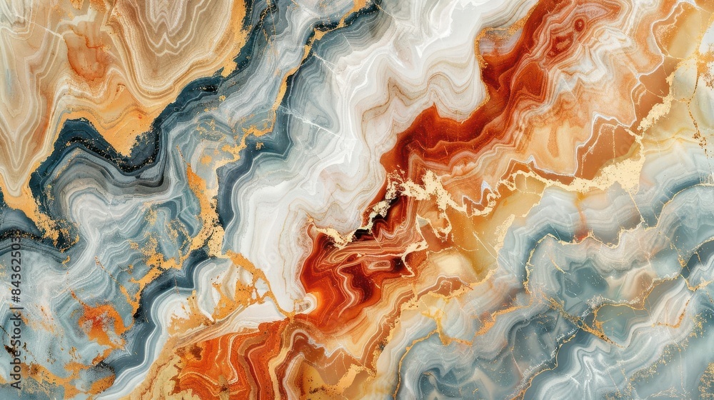 Poster luxurious vibrant marble texture with multicolored stone surface creating an abstract pattern for a 