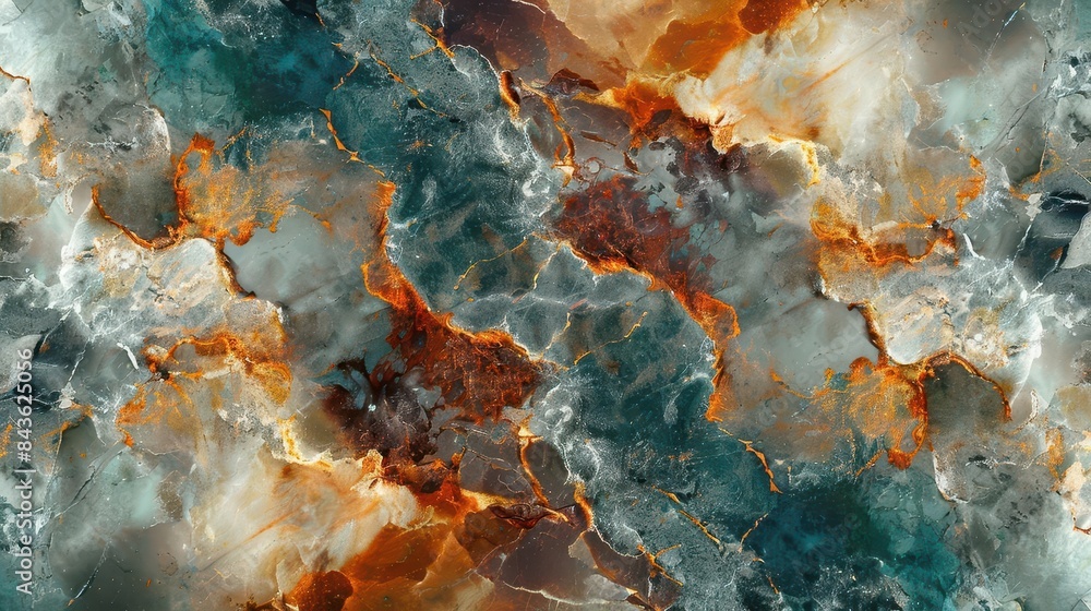 Aufkleber luxurious vibrant marble texture with multicolored stone surface creating an abstract pattern for a 