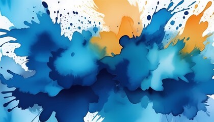 Obraz premium Colorful watercolor background. Colorful gradient ink colors wet effect hand drawn canvas background wallpaper. Abstract modern grunge background texture colorful digital